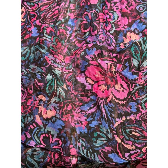 MISA Los Angeles Dress Womens Small Purple Colette Midi Floral Electric Party - Picture 10 of 13